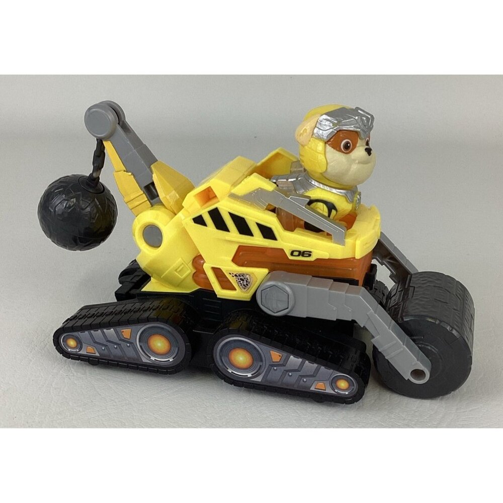 Paw Patrol Mighty Movie Rubble with Figure Bulldozer Wrecking Ball Lights Sounds